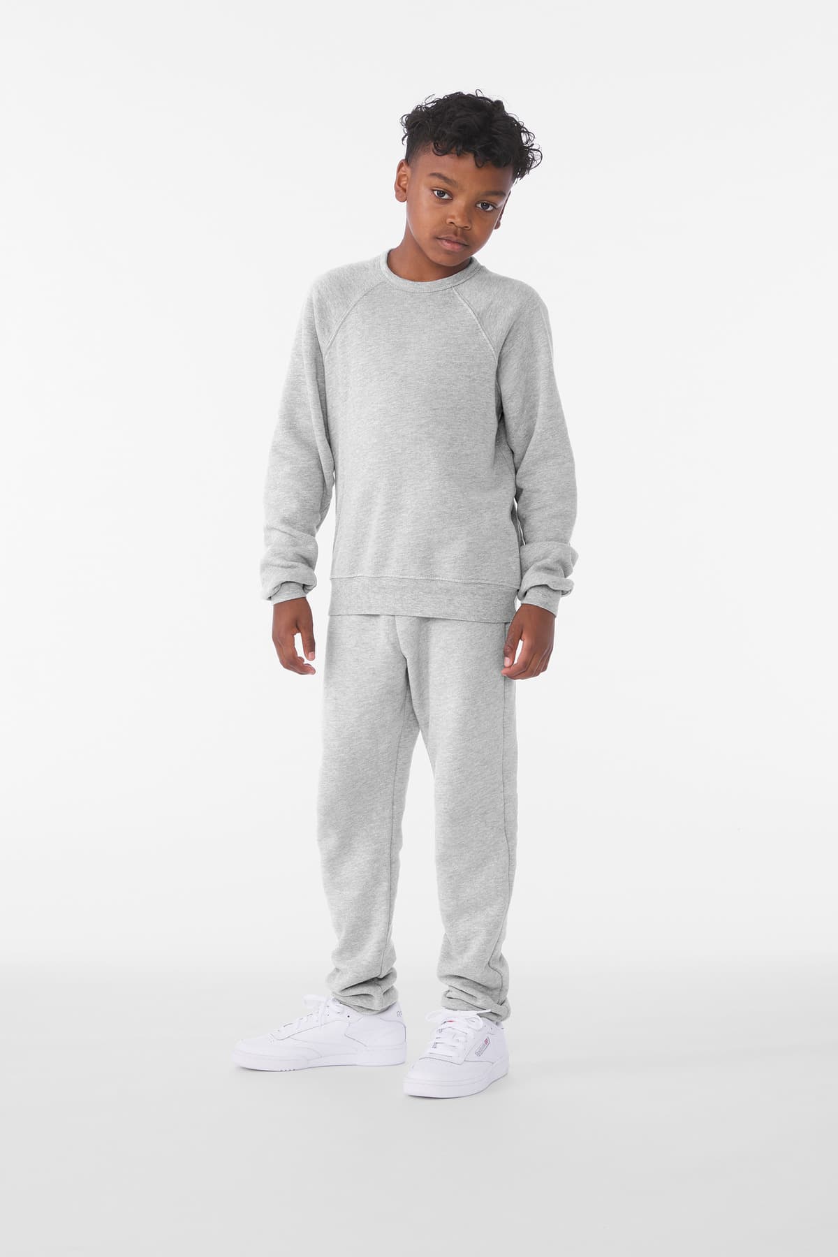 BELLA+CANVAS ® Youth Sponge Fleece Raglan Sweatshirt — Athletic Heather
