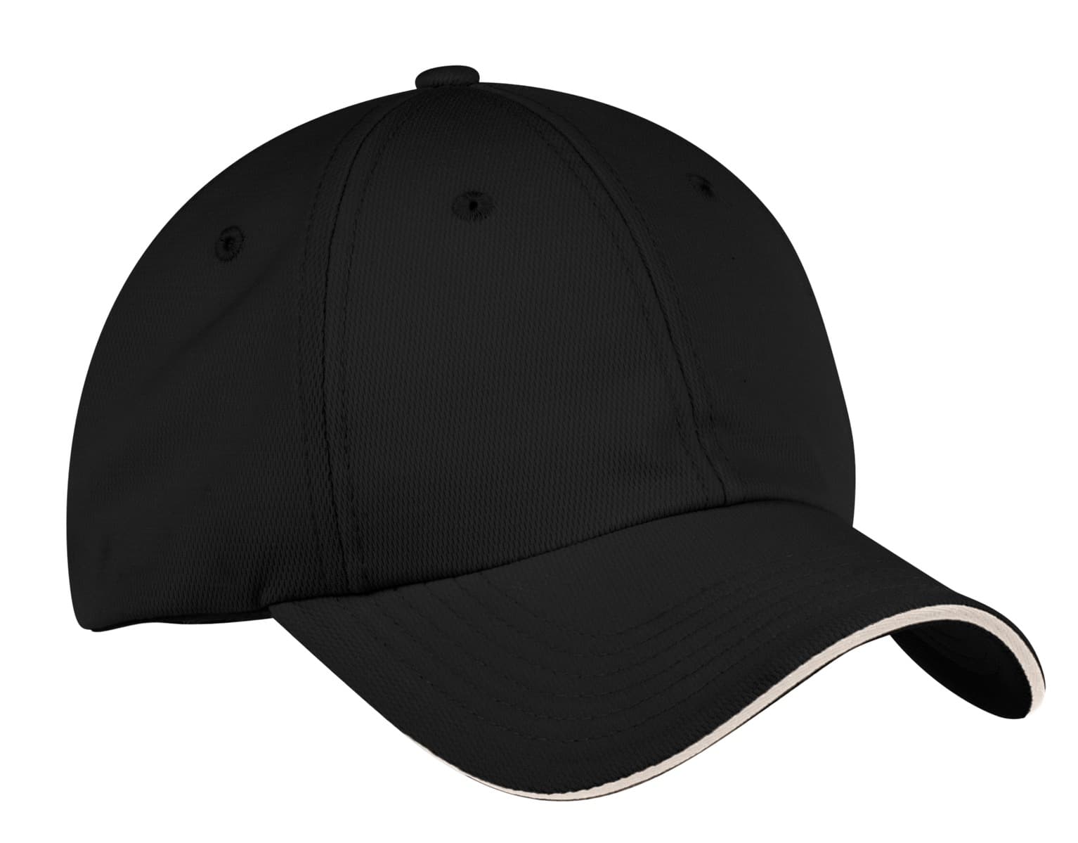Port Authority ® Dry Zone ® Cap — Black/ Stone