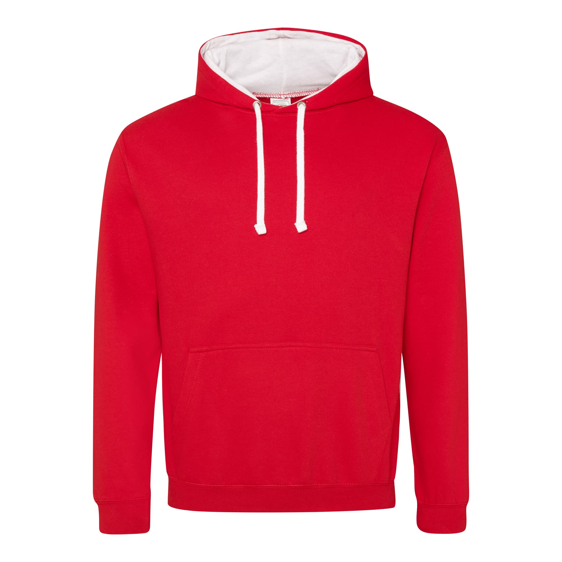 A4 Varsity Contrast Hoodie — FIRE RED/ ARCTIC WHITE