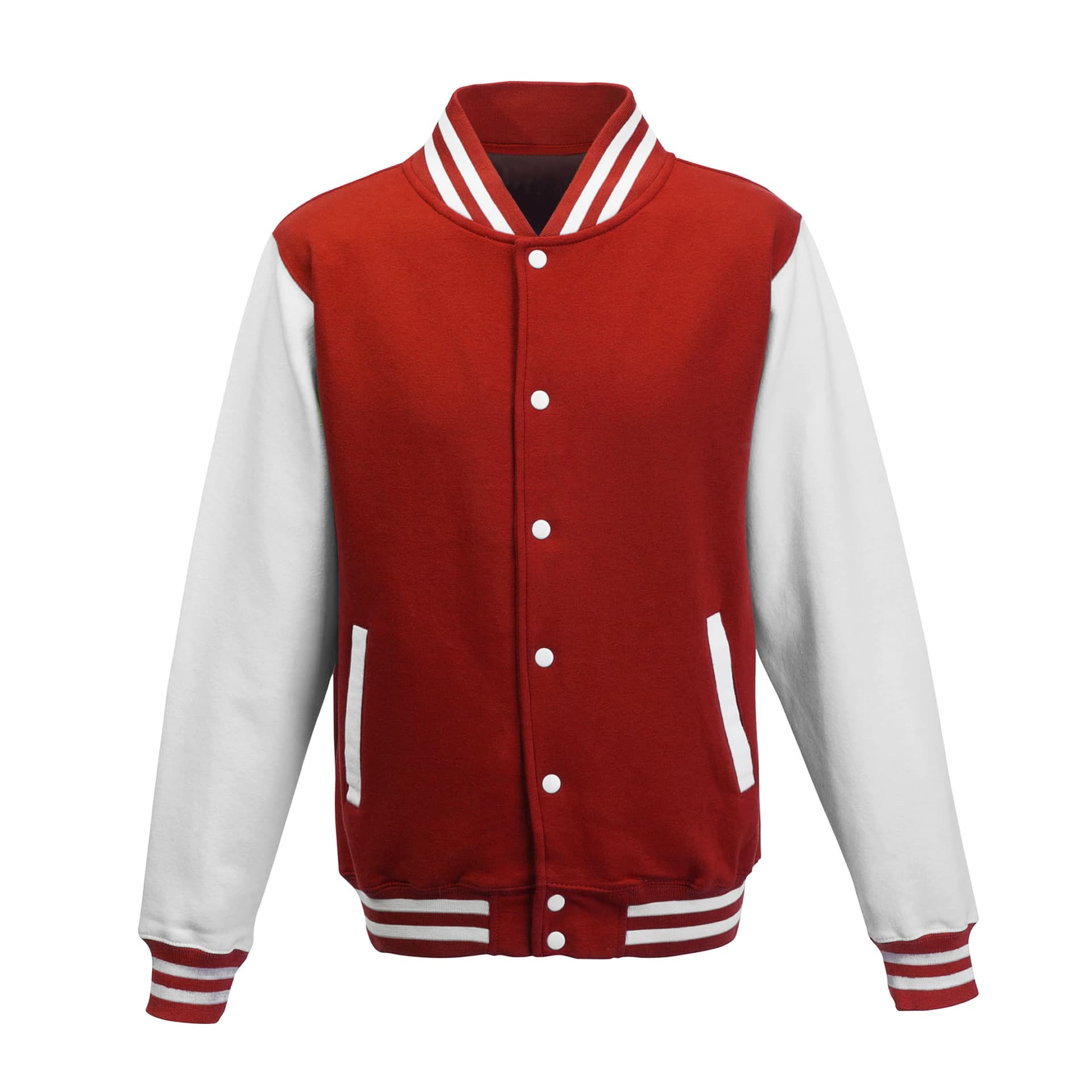 A4 Youth Letterman Jacket — FIRE RED/ HEATHER GREY
