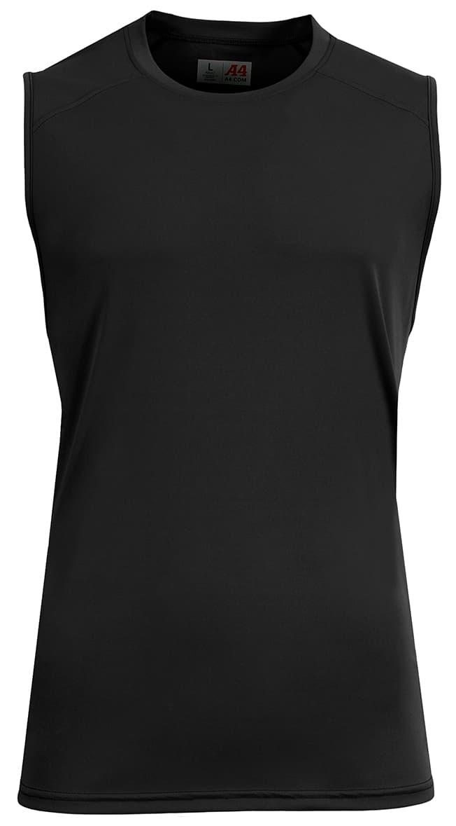 A4 AirFlex Muscle Tee — BLACK