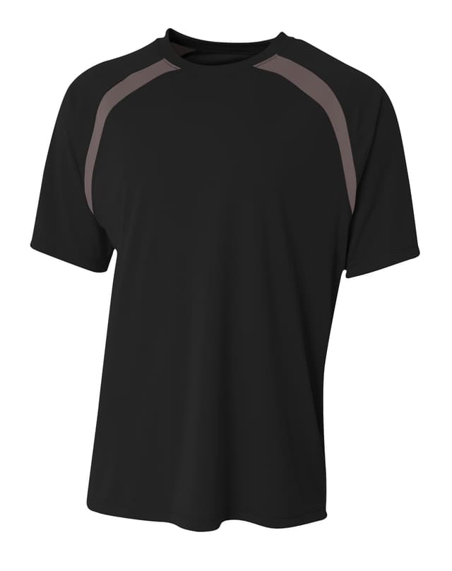 A4 Spartan Short Sleeve Color Block Crew