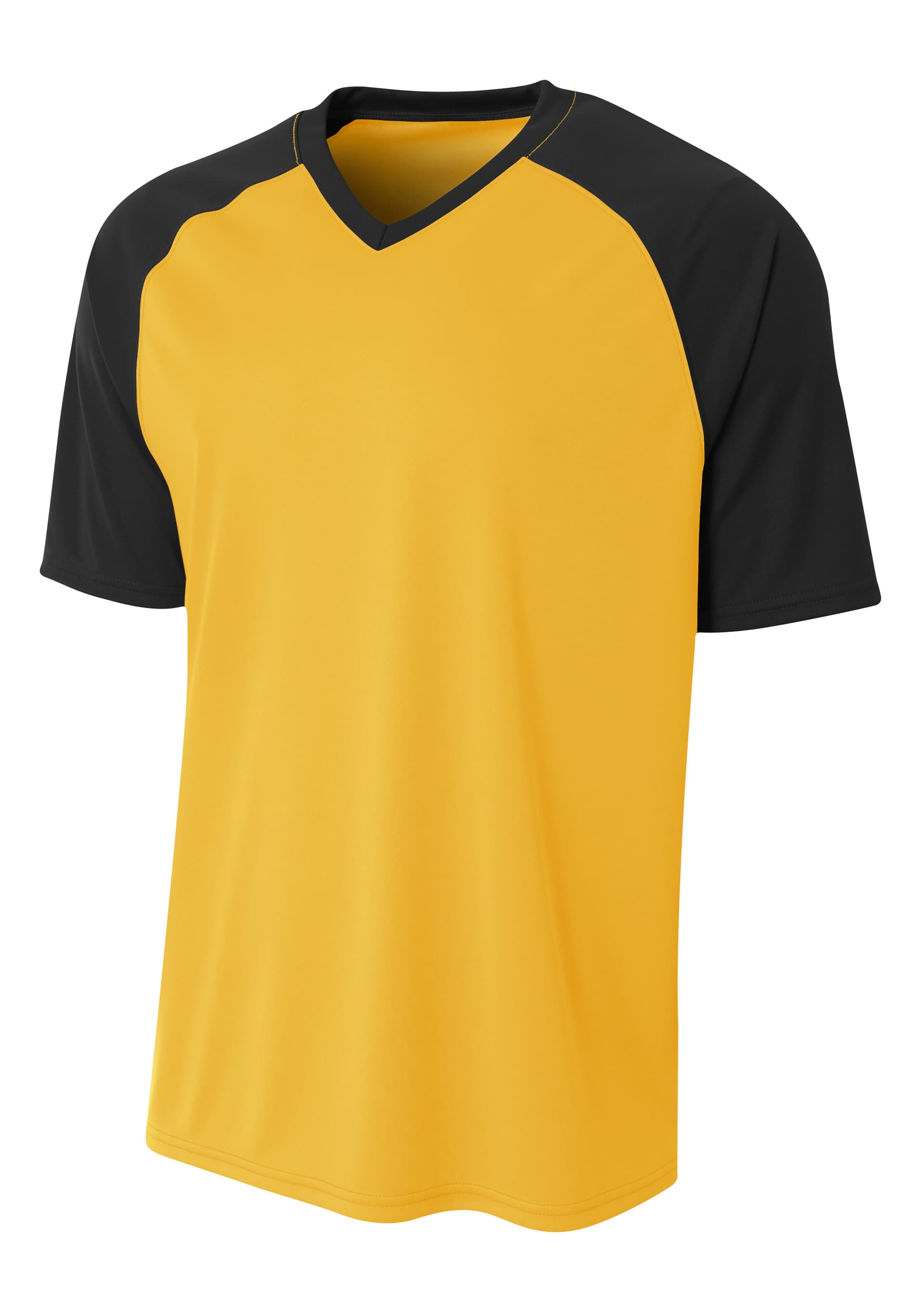 A4 Strike Raglan Tee — GOLD/BLACK