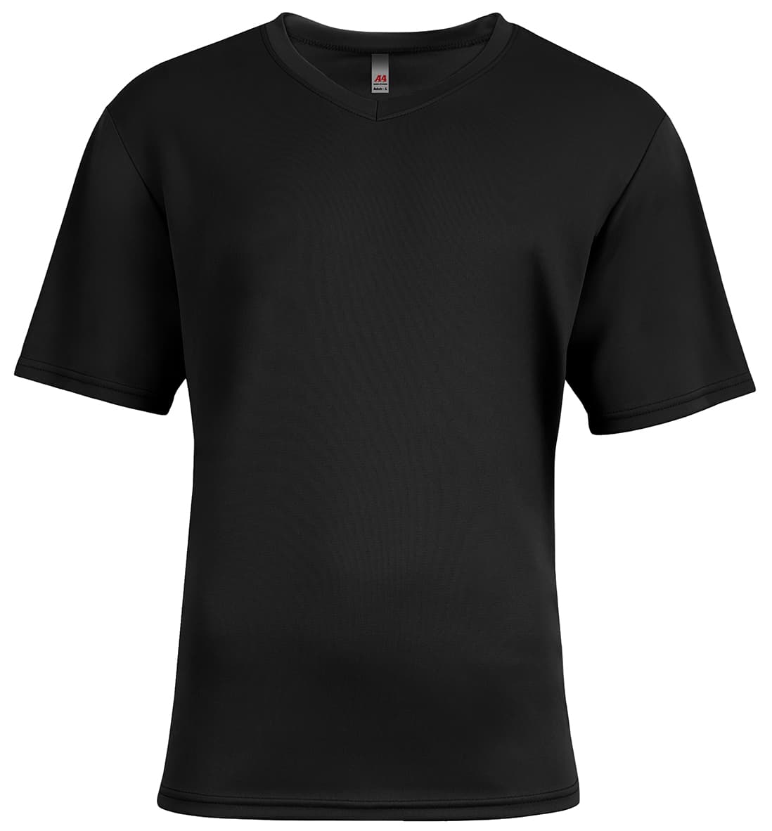 A4 Sprint Short Sleeve V-Neck — BLACK