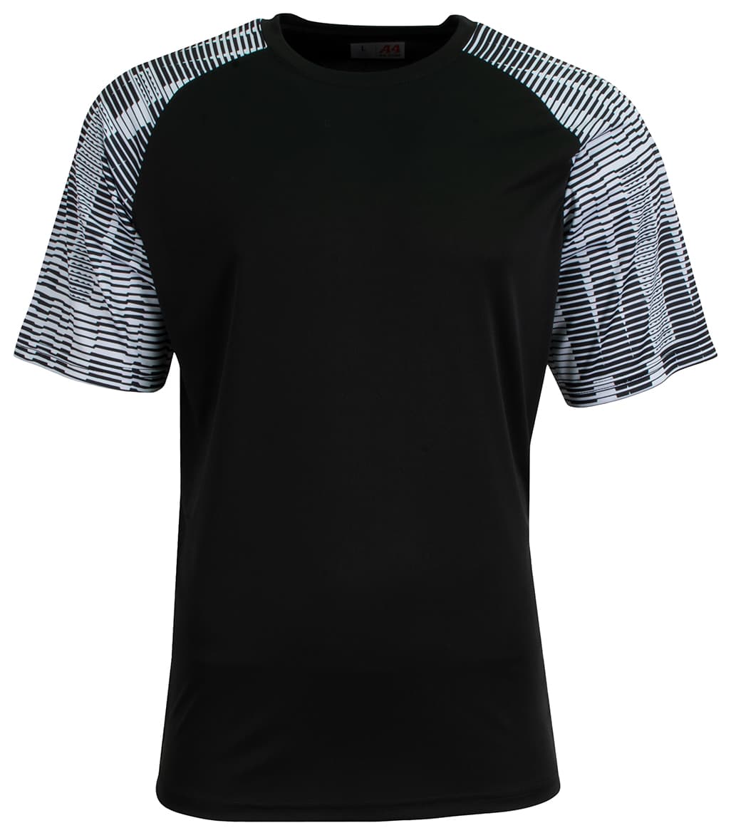 A4 Attacker Soccer Jersey — BLACK/WHITE
