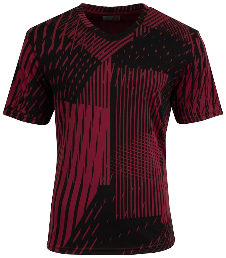 A4 Ricochet Soccer Jersey — CARDINAL/BLACK
