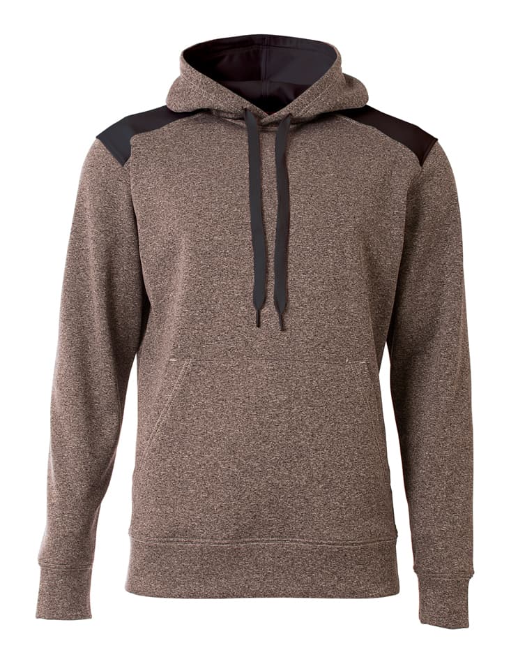 A4 Tourney Fleece Hoodie — HEATHER/BLACK