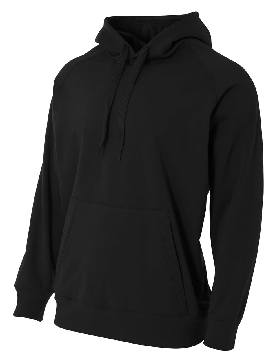 A4 Tech Fleece Hoodie — BLACK