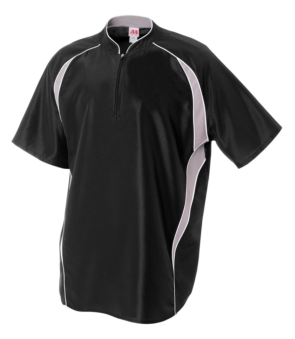 A4 Batting Jacket — BLACK