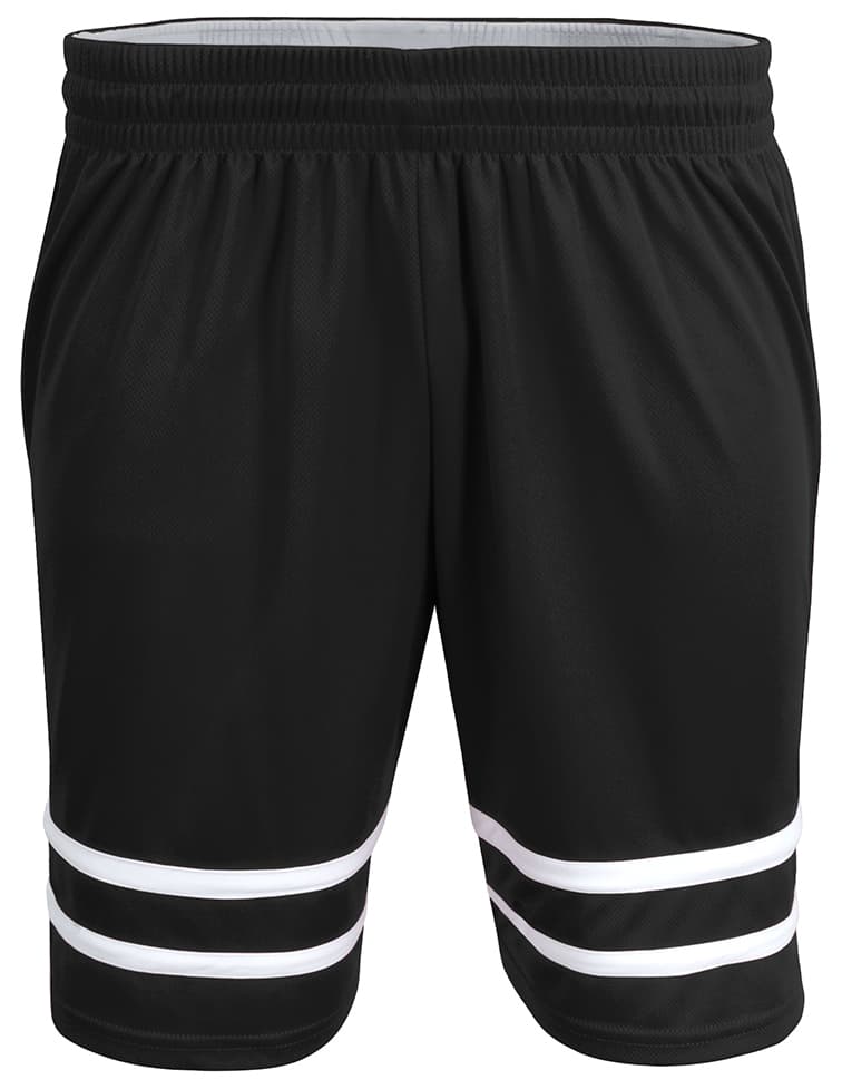 A4 MVP Reversible Basketball Shorts — BLACK/WHITE