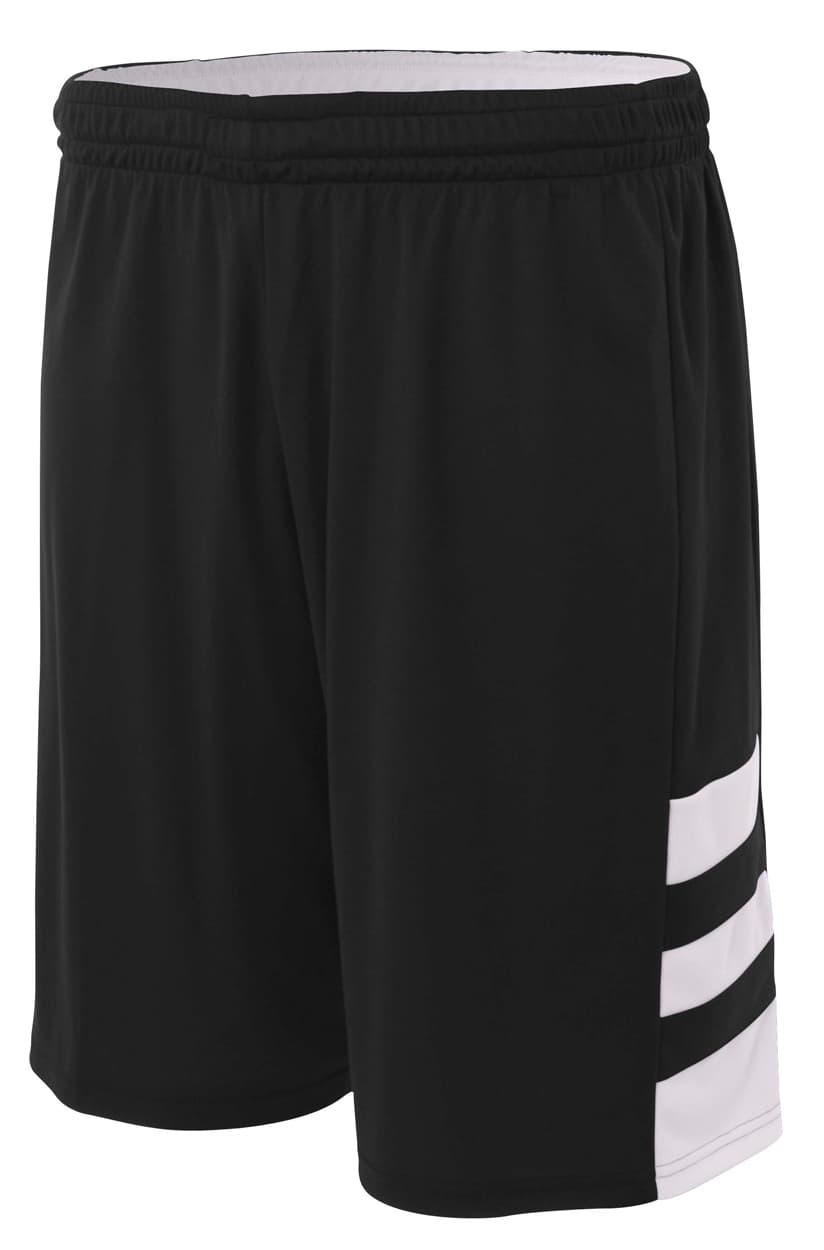 A4 Reversible Speedway Short — BLACK/WHITE