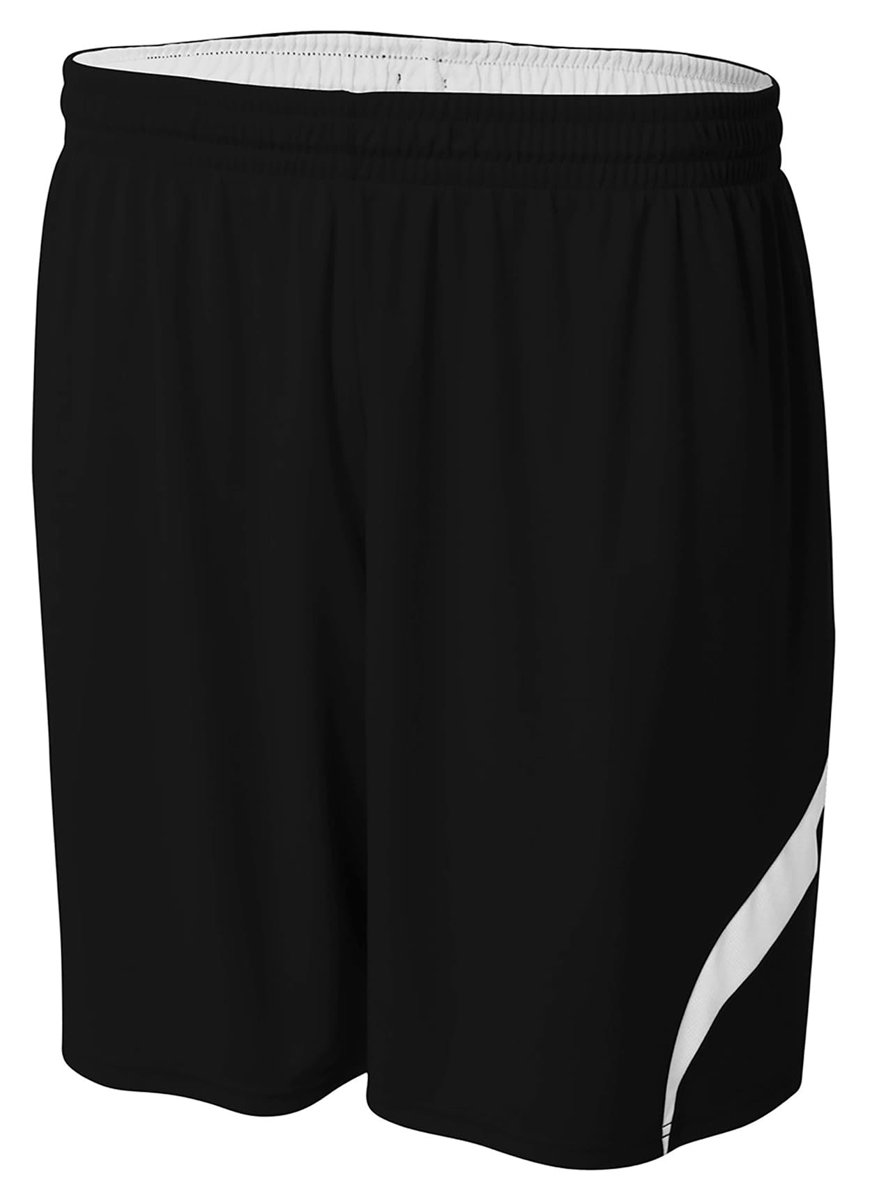 A4 7" Double Double Reversible Short — BLACK/WHITE