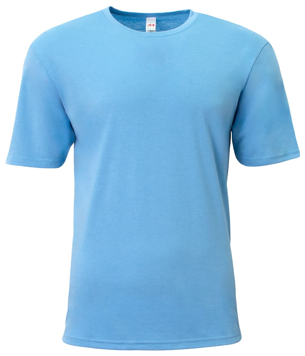 A4 Softek Short Sleeve Tee — LTBLUE