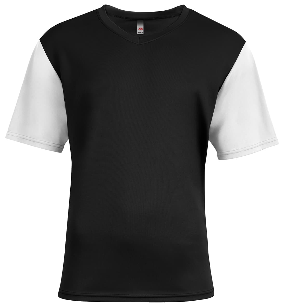 A4 Youth Sprint Color Block V-Neck — BLACK/WHITE