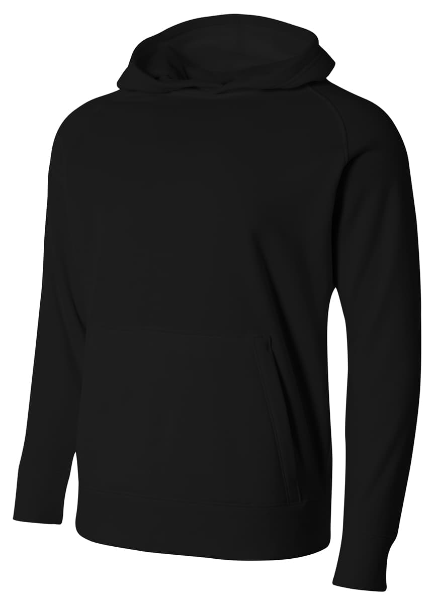 A4 Tech Fleece Hoodie — BLACK