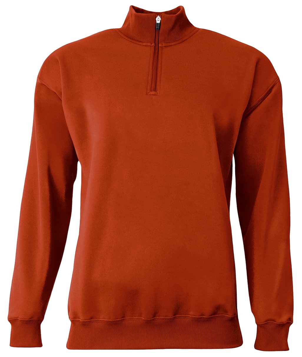 A4 Youth Sprint Fleece Quarter Zip — ATHLETIC ORANGE