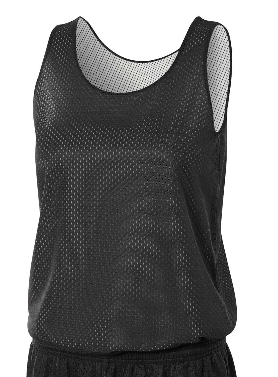 A4 Reversible Mesh Tank — BLACK/WHITE
