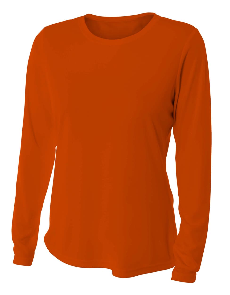 A4 Long Sleeve Cooling Performance Crew — ATHLETIC ORANGE
