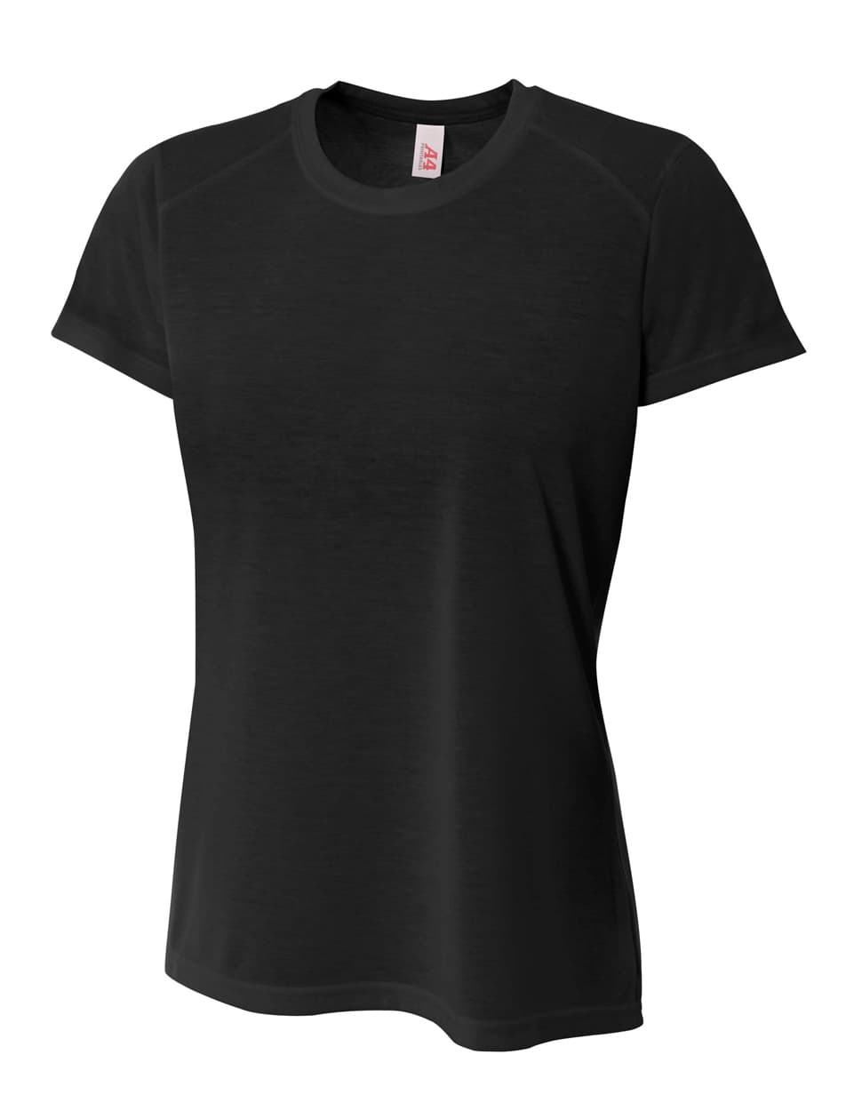 A4 Spun Poly Tee — BLACK