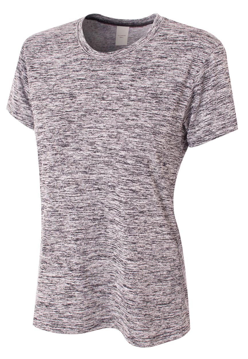A4 Space Dye Tech Tee — BLACK