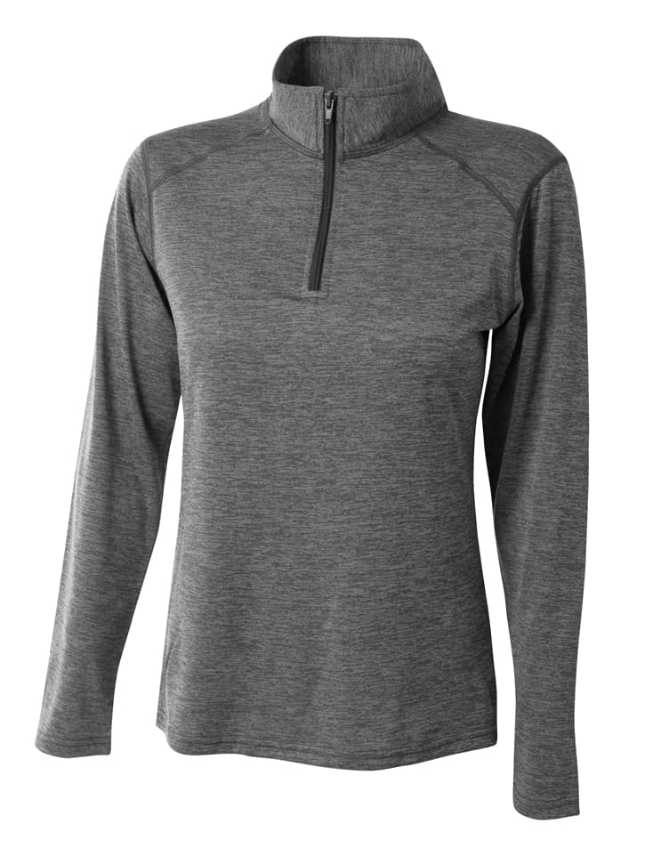 A4 Women's Inspire Quarter Zip — CHARCOAL