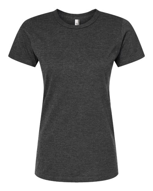 Women's Premium Cotton Blend T-Shirt — Black Heather
