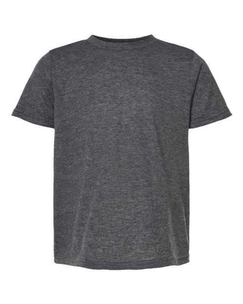 Youth Poly-Rich T-Shirt — Heather Charcoal