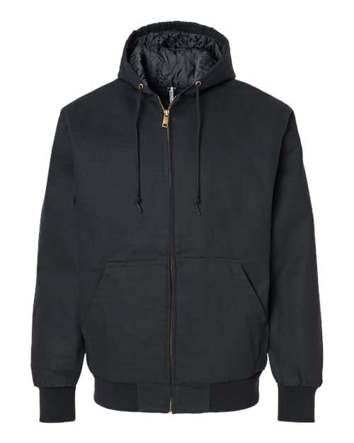 Men's Insulated Canvas Workwear Jacket — Black