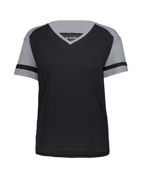 Women's Triblend Fanatic 2.0 V-Neck T-Shirt — Black/ Grey Heather