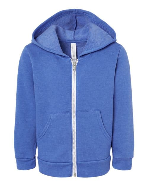 Toddler Sponge Fleece Full-Zip Hoodie Sweatshirt — Heather True Royal