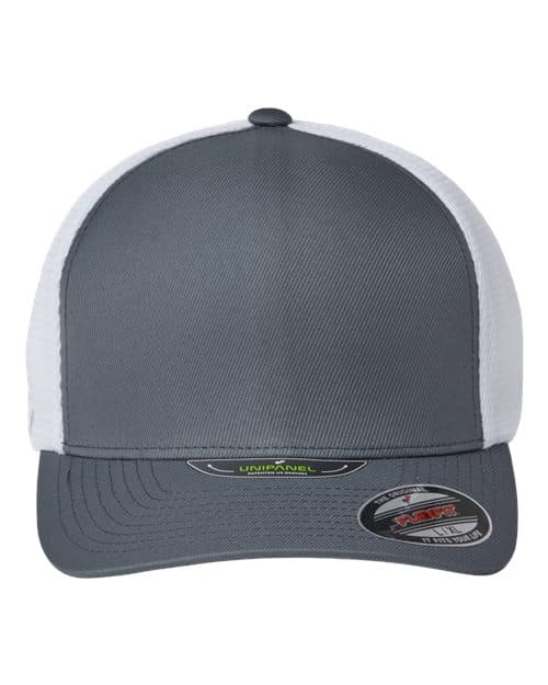 Unipanel™ Trucker Cap — Charcoal/ White