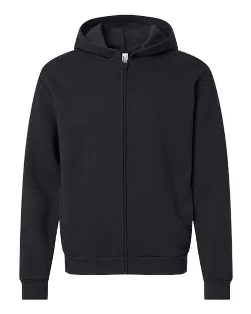 Unisex ReFlex Fleece Full-Zip Hoodie Sweatshirt — Black