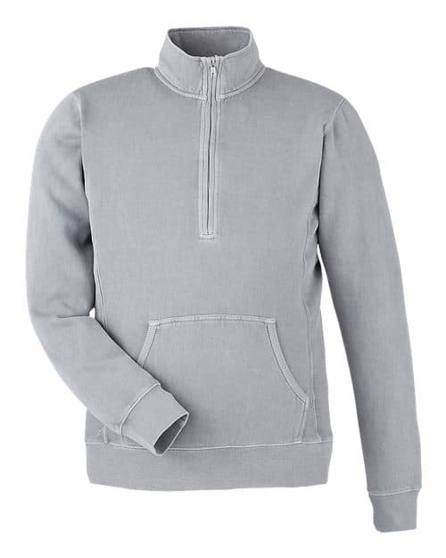 Unisex Pigment-Dyed Fleece Quarter-Zip Pullover