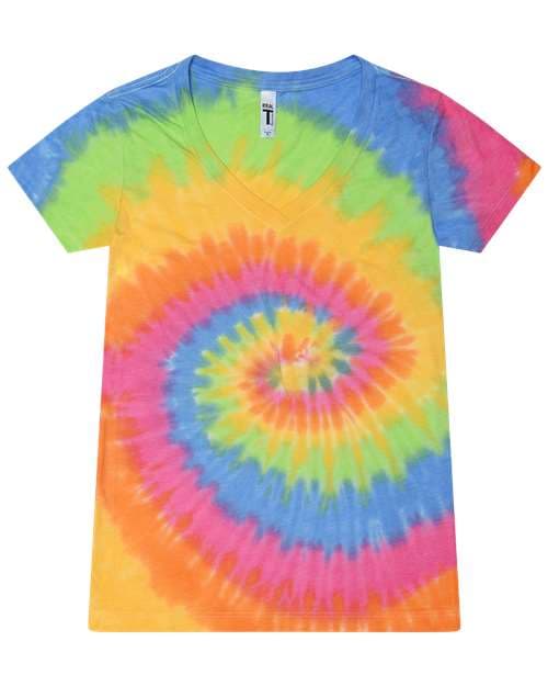 Women's Tie-Dyed V-Neck T-Shirt — Eternity