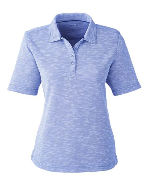 Women's Sun Surfer Slub Polo — Vintage Mavi