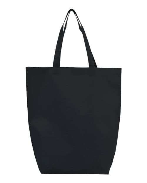 Non-Woven Gusset Bottom Tote — Black
