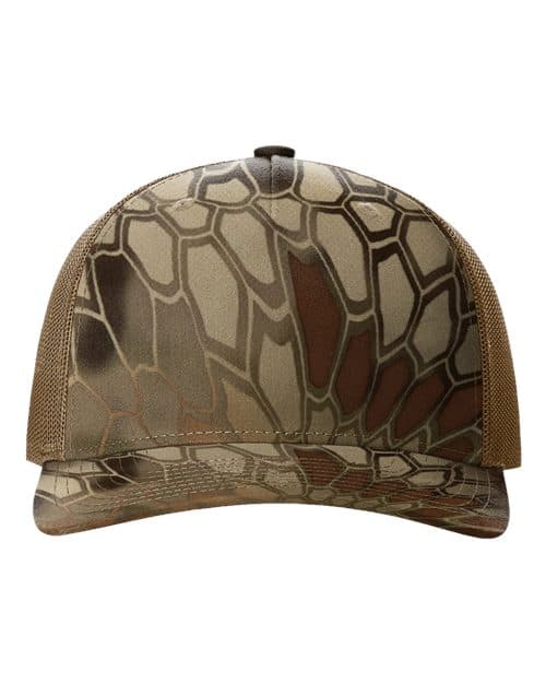 Printed Five-Panel Trucker Cap — Kryptek Highlander/ Buck