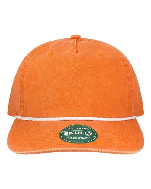 Skully Rope Cap — Tangerine Orange