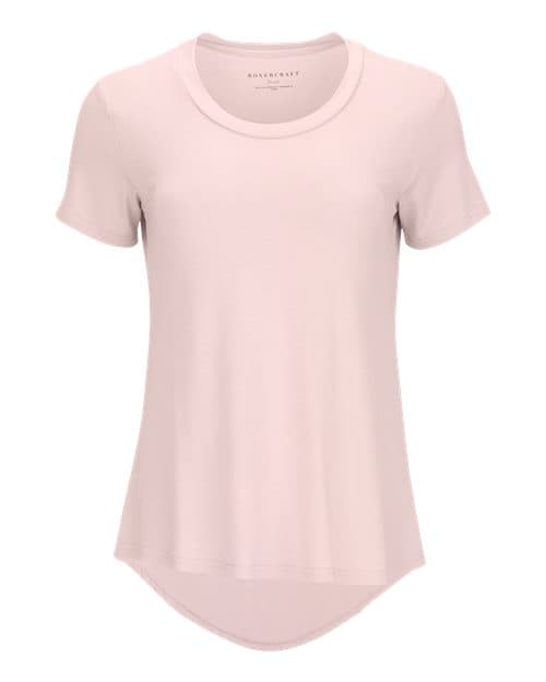 Women's Bamboo Scoop Neck T-Shirt — Pink Serenity
