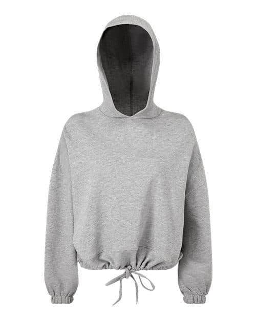 Women's Cropped Maria Hooded Sweatshirt — Heather Grey