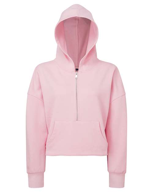 Women's Alice Half-Zip Hooded Sweatshirt — Light Pink