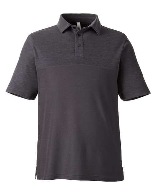 Men's Fusion ChromaSoft™ Colorblock Polo — Carbon/ Carbon Heather