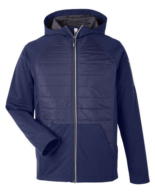 Unisex Techno Lite Hybrid Hooded Jacket — Classic Navy