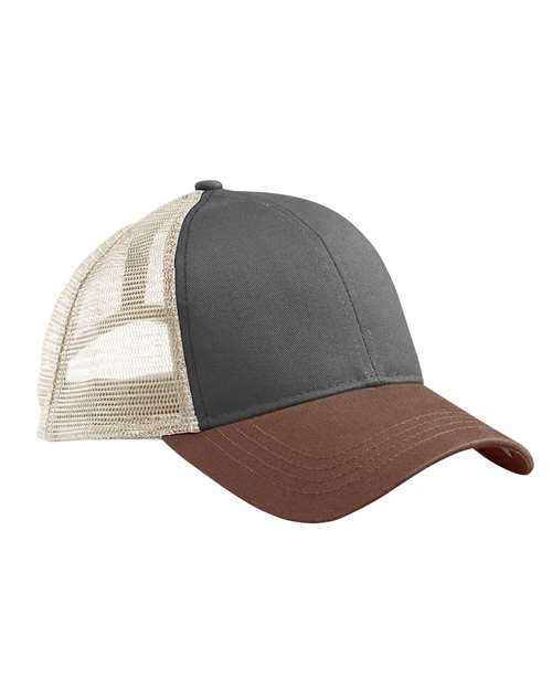 Eco Trucker Cap — Charcoal/ Legacy Brown/ Oyster