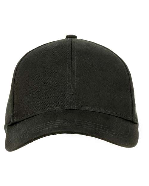 Structured Six-Panel Baseball Cap — Black