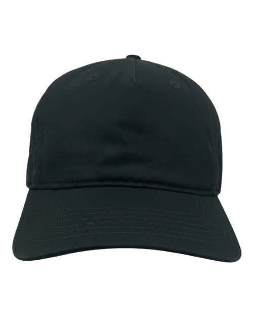 Unstructured Five-Panel Baseball Cap — Black
