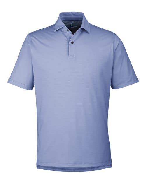 Men's USA Made Mini Stripe Tech Polo — Marine