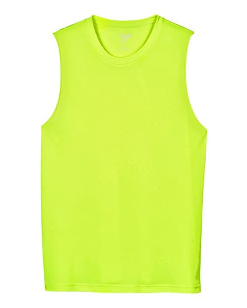 Men's Zone Performance Muscle T-Shirt — Safety Yellow