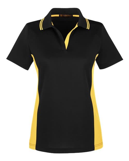 Women's Flash Snag Protection Plus IL Colorblock Polo — Black/ Sunray Yellow