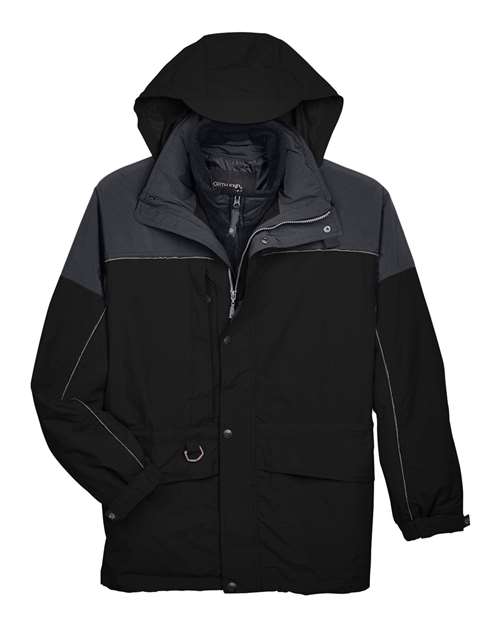 Men's 3-in-1 Two-Tone Parka — Black